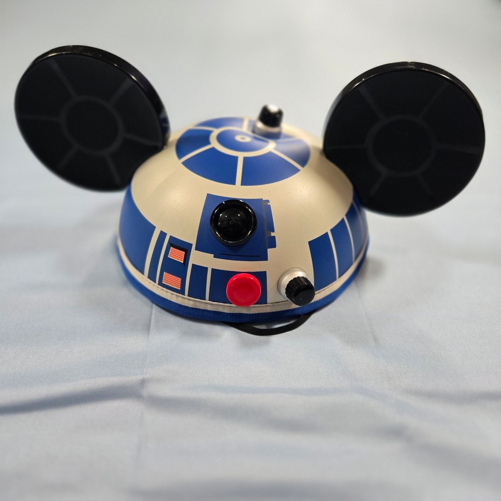 Disney Parks Star Wars R2-D2 Mickey Ear Hat Droid Collectible Blue White